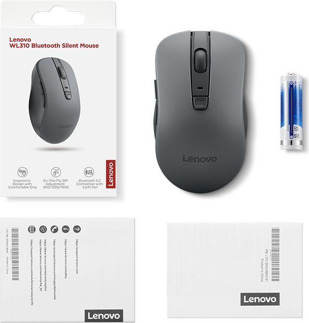 Actual product image Lenovo WL310 Bluetooth Silent Mouse Standalone (P) (Wireless)