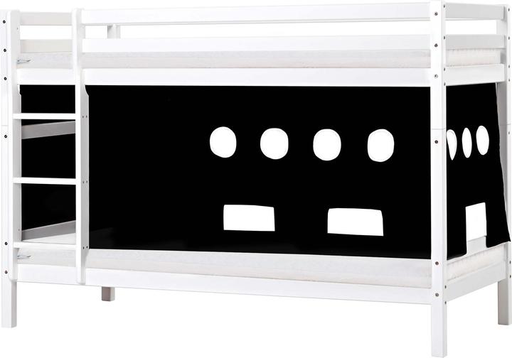 Produktbild Hoppekids BUNDLE BASIC Etagenbett 90x200cm mit Piraten Vorhang und ECO Dream Matratzen (90 x 200 cm)