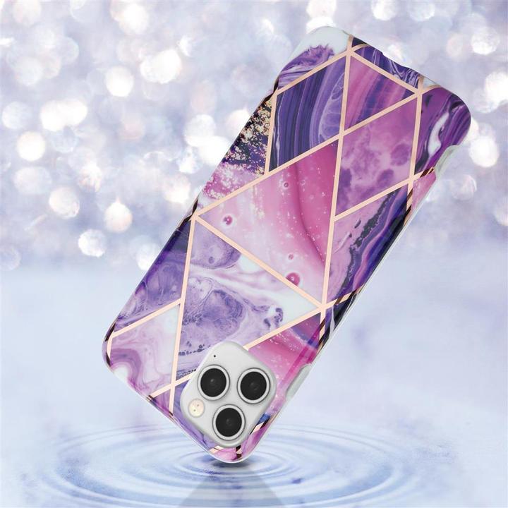 Image du produit Cadorabo Couverture IMD TPU Marbre coloré (Realme 12 Pro+, Apple iPhone 12)