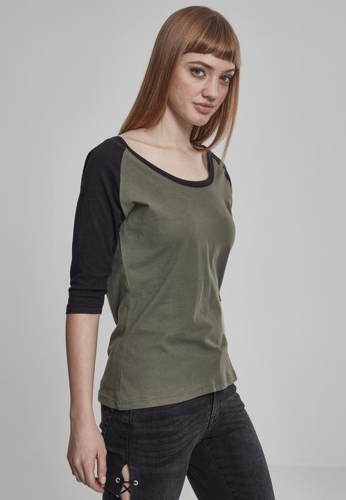 Immagine prodotto Urban Classics Tee Raglan 3/4 da donna a contrasto (5XL)