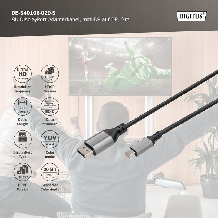 Produktbild Digitus Mini DisplayPort — DisplayPort (2 m, DisplayPort)