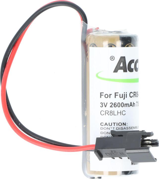 Produktbild AccuCell Batterie CR8LHC für Fuji CR8-LHC, FDK CR8.L, CR8.LHC, THP3053 (1 Stk., CR17450, 2600 mAh)
