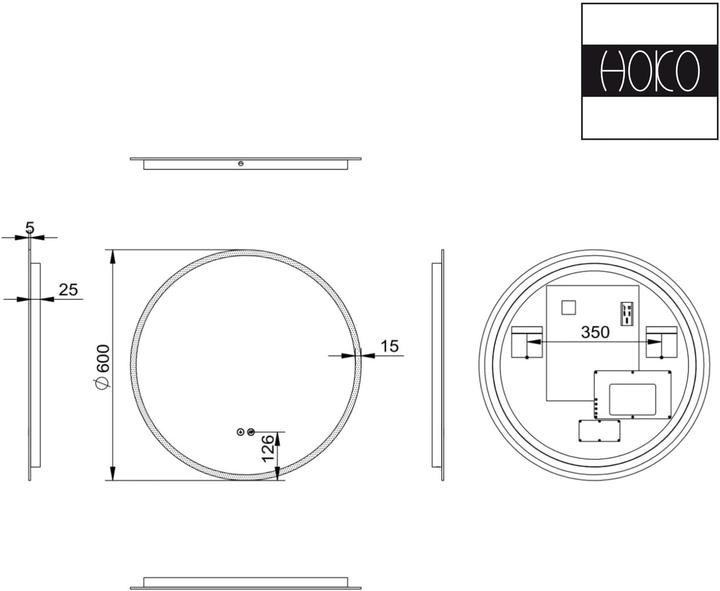 Produktbild Hoko LED-Spiegel (60 x 60 cm)
