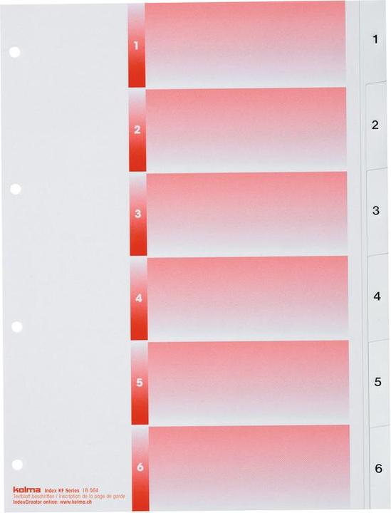 Immagine prodotto Kolma Registro Kolmafl.A4 1-6 bianco