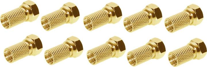 Actual product image Shiverpeaks SHVP 85009-10AG F-connector 6.7 gold-plated with large nut 10 (Antenna cable)