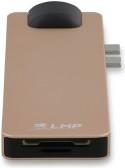 Actual product image LMP USB-C Compact Dock 4K 8 Port, HDMI, Mini-DP, Eth., USB 3.0, SD/microSD, USB-C, Alu., gold *New (USB-C, 8 Ports)