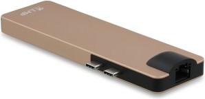 Actual product image LMP USB-C Compact Dock 4K 8 Port, HDMI, Mini-DP, Eth., USB 3.0, SD/microSD, USB-C, Alu., gold *New (USB-C, 8 Ports)