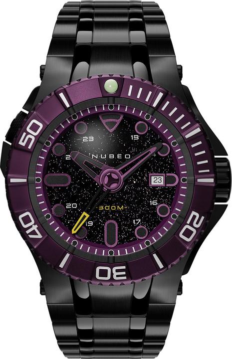 Actual product image Nubeo NB-6054-22 Men's watch Manta Automatic 54mm 30ATM (Diving watch, Rotating bezel left, 54 mm)