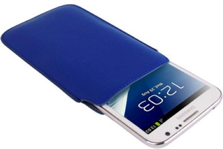 Produktbild König Design Handyhülle Tasche Slide Hülle Blau (Samsung Galaxy Note)
