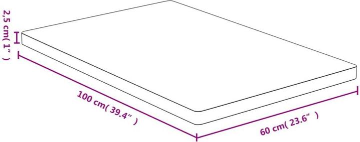 Immagine prodotto VidaXL Bryce (60 x 2,5 x 100 cm)