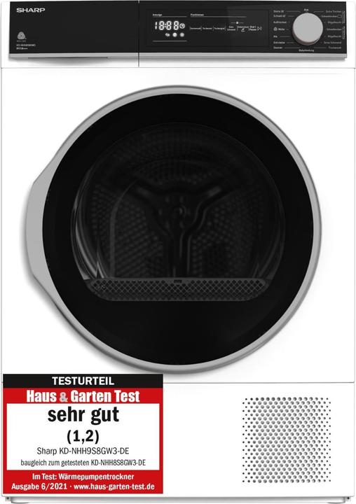 Sharp KD-NHH8S8GW3-DE (8 kg, A destra)