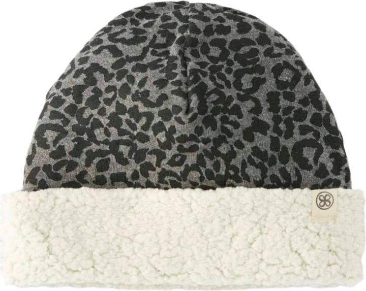 Cloby Teddy Mütze Reversible Leopard Grey