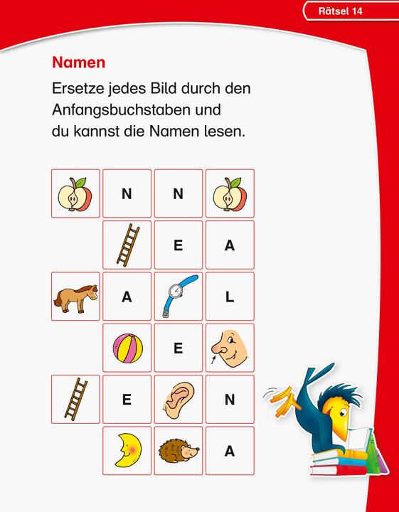 Produktbild Ravensburger Leserabe Rätselspass: Abc-Rätsel zum Lesenlernen (1. Lesestufe) (Deutsch, Angelika Penner, VEB SPIELEKOMBINAT Katja Volk, Heribert Schulmeyer, 2025)