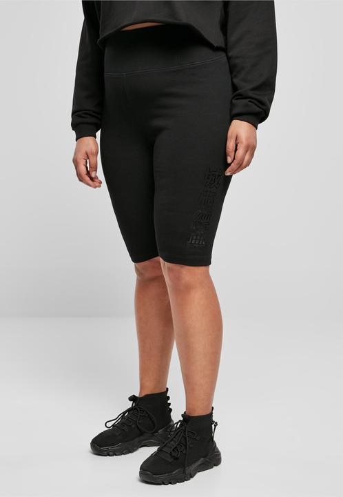 Actual product image Urban Classics Ladies High Waist Branded Cycle Shorts (XS)