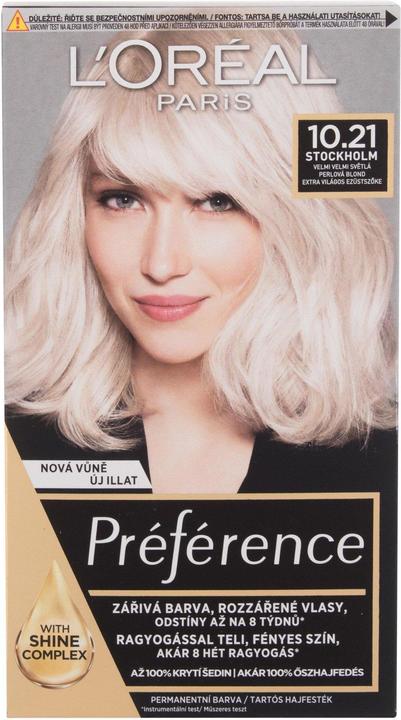 Produktbild L'Oréal Paris Preference Hair Color Moterims 60ml (1021 Stockholm Very Light Pearl Blonde)