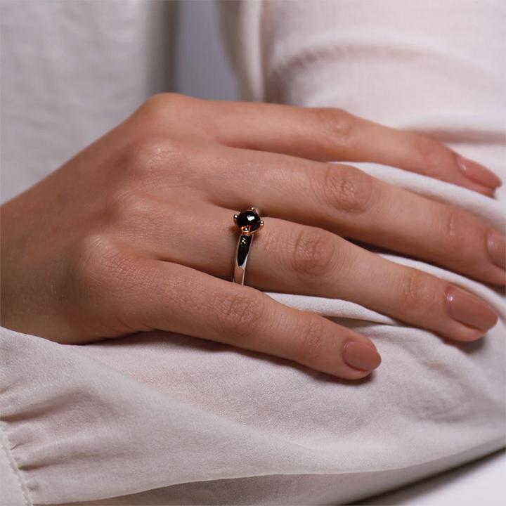 Immagine prodotto Ti Sento Milano Anello cognac bicolore 12126CO (56, 925 Argento)