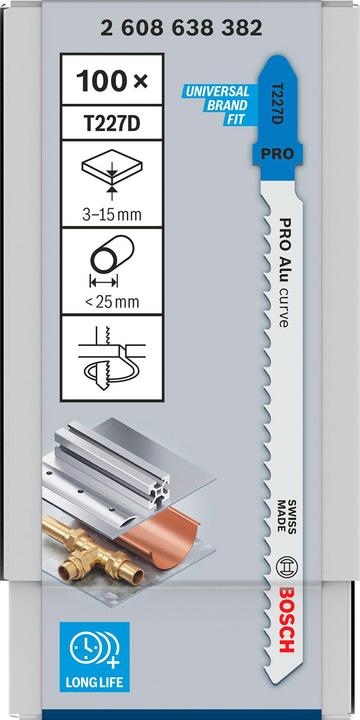 Produktbild Bosch Professional Zubehör PRO Alu curve T227D Stichsägeblatt, 100 mm, 100-tlg.