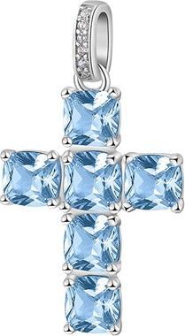 Brosway Silver pendant with zircons Fancy Cloud Light Blue FCL14
