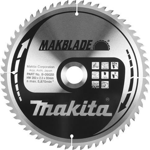 Actual product image Makita B-08925 TCT saw 255X2.3X30mm 5° T32 MAKBLADE