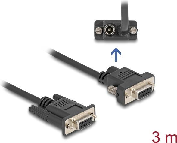 Actual product image Delock Serial cable RS-232 D-Sub9 socket to D-Sub9 socket S (3 m)