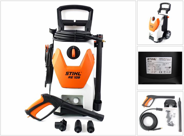 Stihl RE 109 High pressure cleaner 110 bar ( 4776 012 4511 ) (Electrical connection)