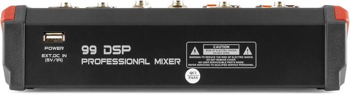 Actual product image Vonyx VM-KG06 - 6-kanaals mengpaneel Bluetooth, DSP, mp3 speler en USB audio interface (Studio- and Livemixer)