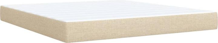 Produktbild VidaXL Boxspringbett Doppelbett Polsterbett Bett Matratze Creme 180x200cm Stoff (180 x 200 cm, 180 x 200 cm)