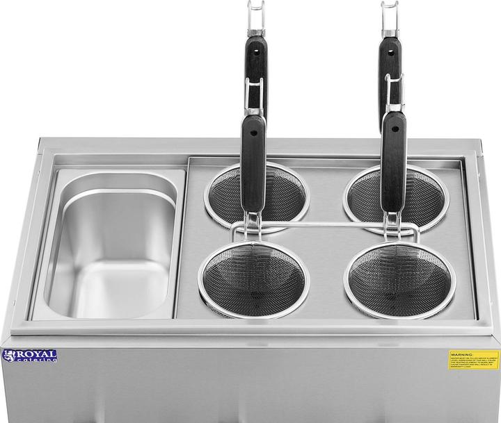 Produktbild Royal Catering Nudelkocher mit 4 Körben Pastakocher Pasta-Station GN 1/3 Behälter 30 - 110 °C