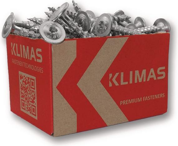 Actual product image Klimas Tellerkopfschraube 8x140 Tellerkopf hell verzinkt TX40 (25 Screws per piece)