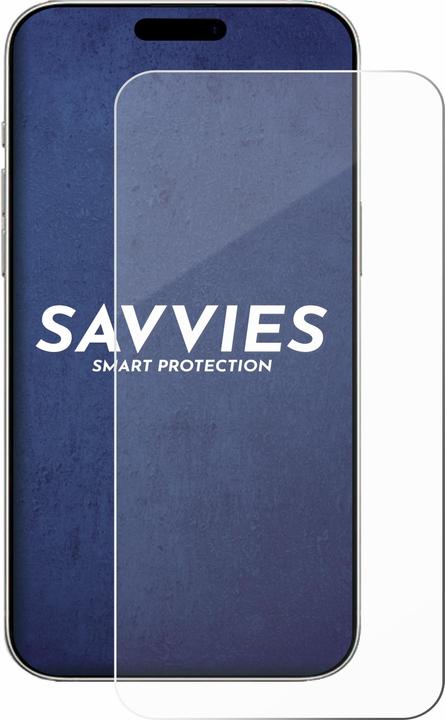 Image du produit Savvies Verre blindé Protection d'écran 9H Verre de protection Clair Transparent (1 pièce(s), Apple iPhone 16 Plus)