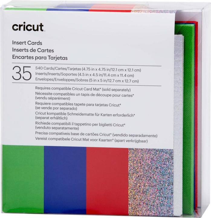 Cricut Insert Cards Rainbow S40 12,1cm x 12,1cm 35-pack (P)