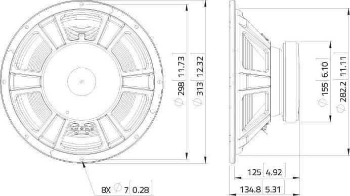Actual product image Lavoce 12 guitar speaker ferrite (1 pcs.)