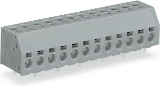 Actual product image Wago 253-103 2-wire terminal block for printed circuit boards 0.5-1.5 qmm grey
