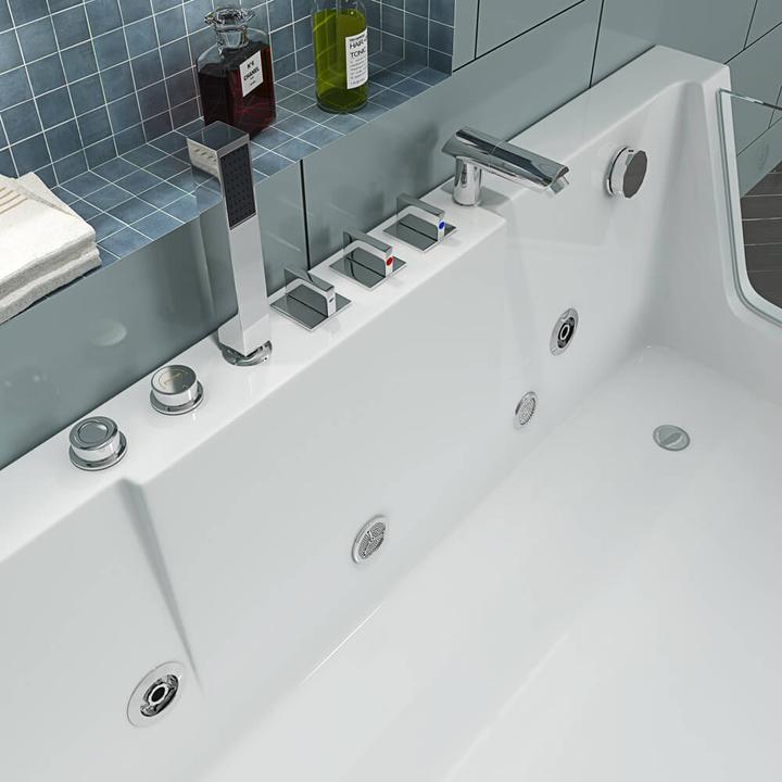 Produktbild Home Deluxe Whirlpool Badewanne INFINITY (rechts) Farblichttherapie - 170x80cm (80 cm, 170 cm)