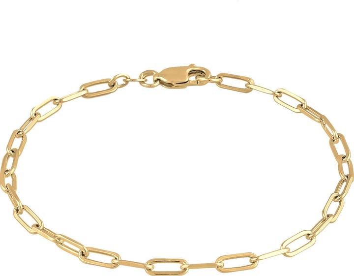 Elli Basic Gliederkette Ovales Design (16 cm, Sterling Silber)
