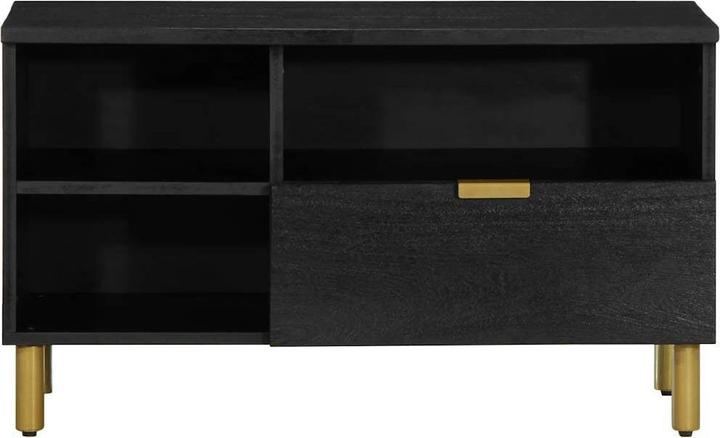 Produktbild VidaXL TV Schrank Lowboard Fernsehschrank Fernsehtisch Schwarz Holzwerkstoff (80 x 33 x 46 cm)
