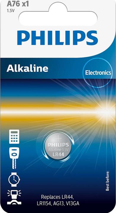 Produktbild Philips Buttoncell (1) A76/01B (1 Stk., LR44, 145 mAh)