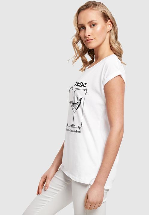 Actual product image Mister Tee Ladies F-Word Extended Shoulder Tee - 125199 (XS)