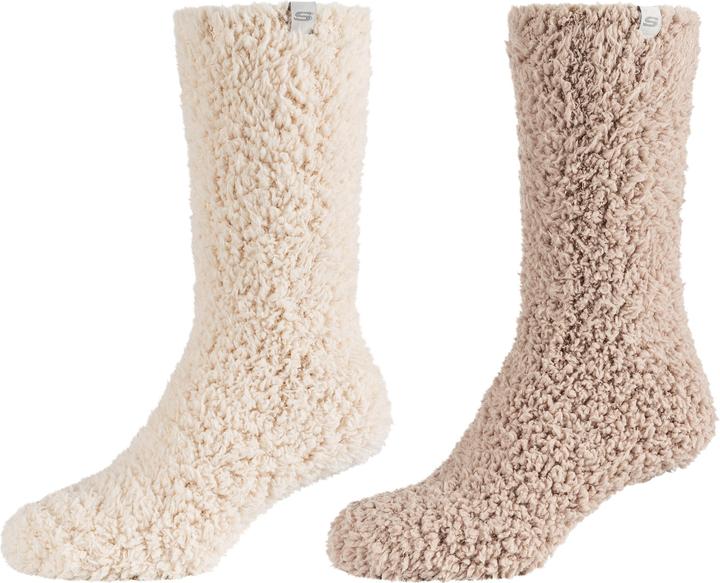 Skechers Women cozy fuzzy Socks 2p