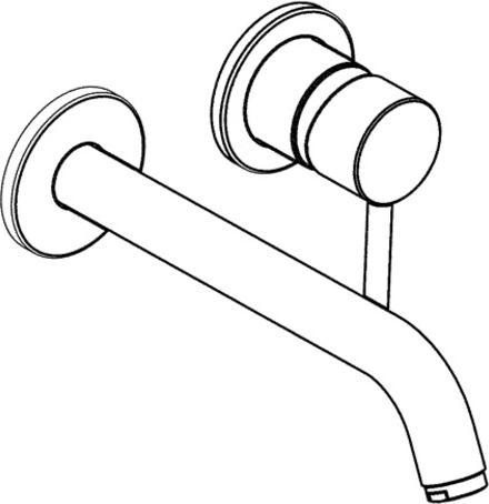 Produktbild Kludi BOZZ Zweiloch Waschtischarmatur, Auslauf 23 cm