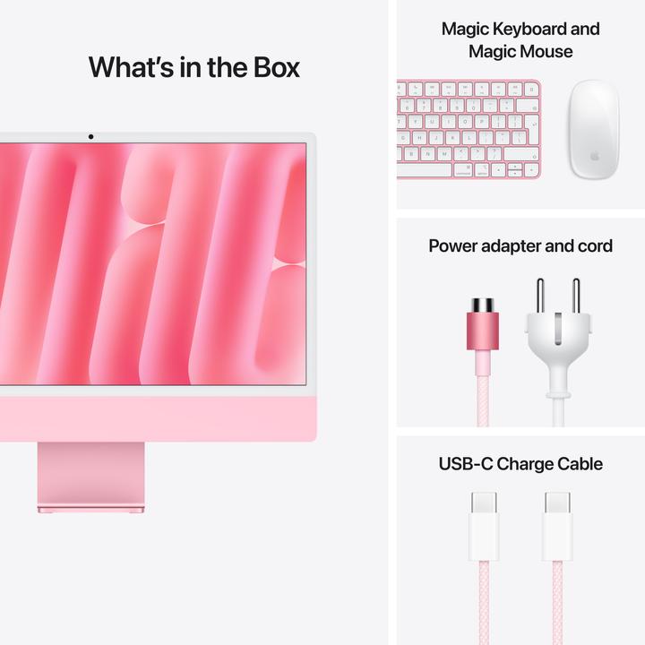 Image du produit Apple iMac 2024 (M4, 16 Go, 256 Go, Apple M4 8-Core)