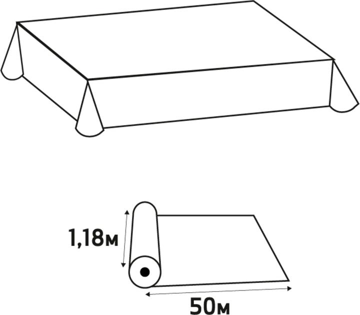 Produktbild PROnappe Papier-Tischtuch Gaufr‚, (B)1,18 x (L)50 m, weiá