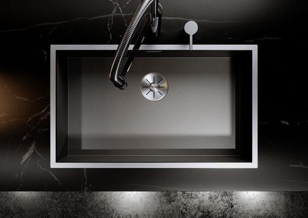Actual product image Blanco Zerox 500-IF DarkSteel (Top-mounted sink, 54 cm, 44 cm)