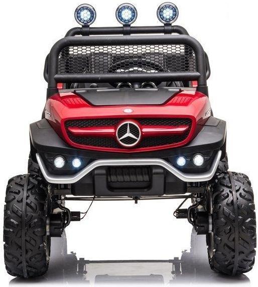 Actual product image Lean Toys Children's electric SUV Mercedes Unimog S, red lacquered (12 V)