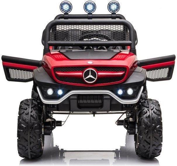 Actual product image Lean Toys Children's electric SUV Mercedes Unimog S, red lacquered (12 V)