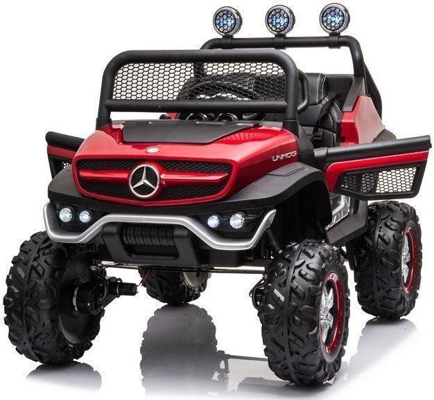 Lean Toys Children's electric SUV Mercedes Unimog S, red lacquered (12 V)