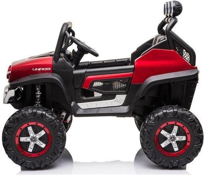 Actual product image Lean Toys Children's electric SUV Mercedes Unimog S, red lacquered (12 V)