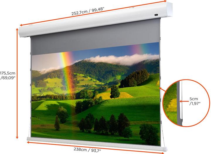 Actual product image Celexon Tension screen HomeCinema Dynamic Slate ALR 221x124cm 16:9 (100", 16:9)
