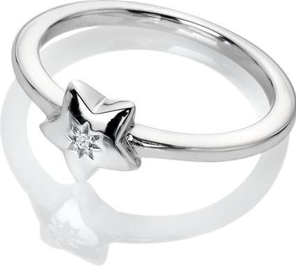 Hot Diamonds Playful silver ring with diamond Most Loved DR242 - Circuit: 59 mm (59)