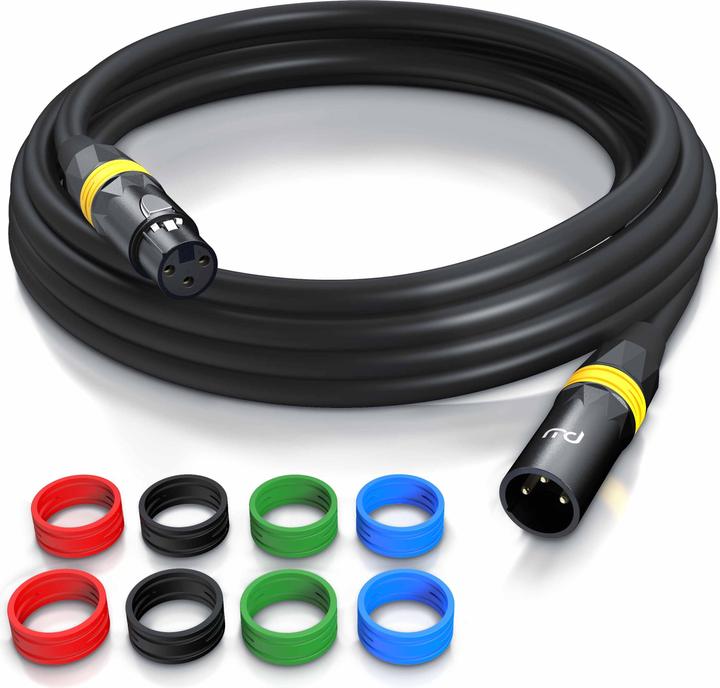 Actual product image Primewire XLR audio cable, XLR male to XLR female, NF audio cable, OFC copper, shielded, flexible (3 m, XLR)
